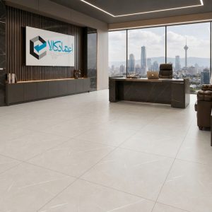 سرامیک پرسلان کف طرح سنگ مرمر کرارا سایز 80 در 80 لعاب مات