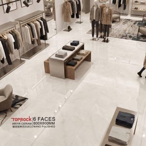 اجرای سرامیک آریا کرم برند تاپراک در معماری داخلی