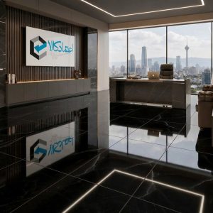 اجرای سرامیک بارین مشکی برند تاپیک در فضای داخلی