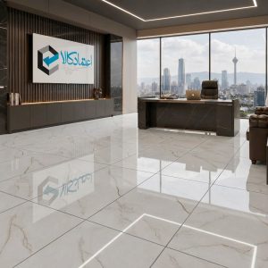 سرامیک وناتو پارسیان سرام 60 در 120 خاک سفید براق