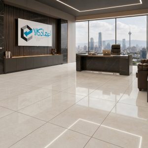 سرامیک پیترا کرم پارسیان سرام 60 در 120 خاک سفید براق