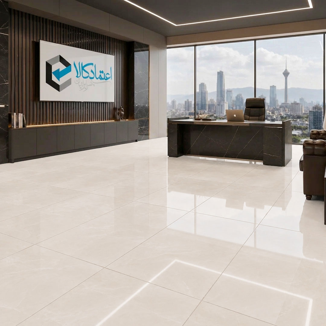 رندر اجرای سرامیک وستا005 در طراحی داخلی مدرن